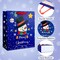 12 Pack Christmas Paper Gift Bags Assorted Sizes with Tissue Paper, Christmas Treat Gift Bags Bulk with Handles, Christmas Goodie Bags for Kids Gifts, Xmas Gift Bags Party Favors
